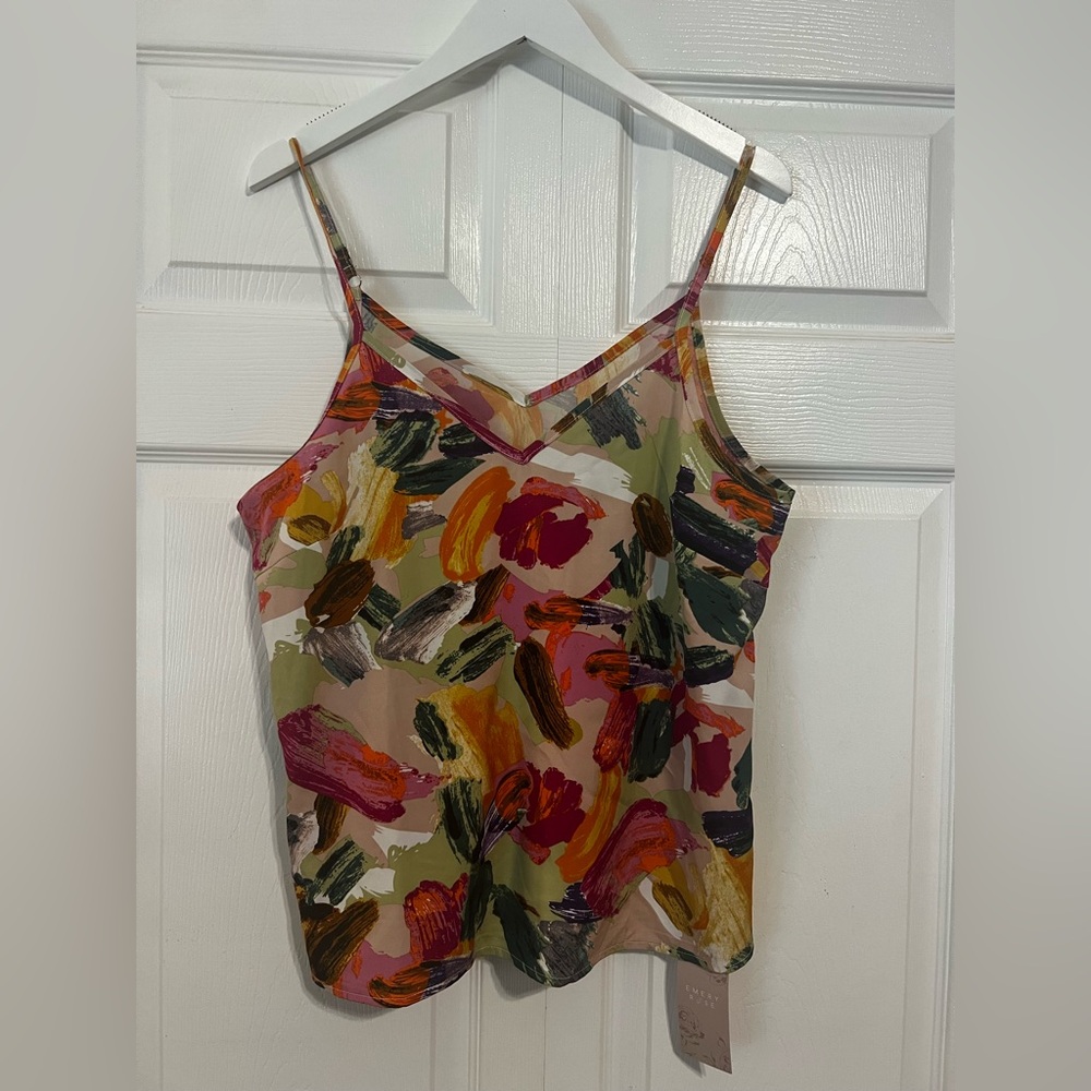 Emery Rose Multicolor Abstract Top